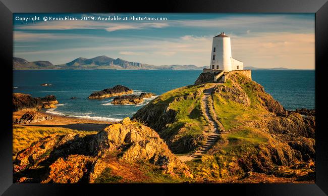 Twr Mawr Lighthouse Anglesey Framed Print by Kevin Elias