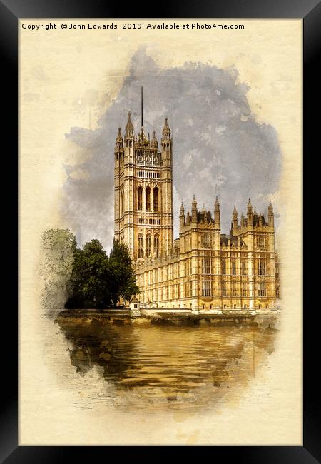 The Victoria Tower, London Framed Print by John Edwards