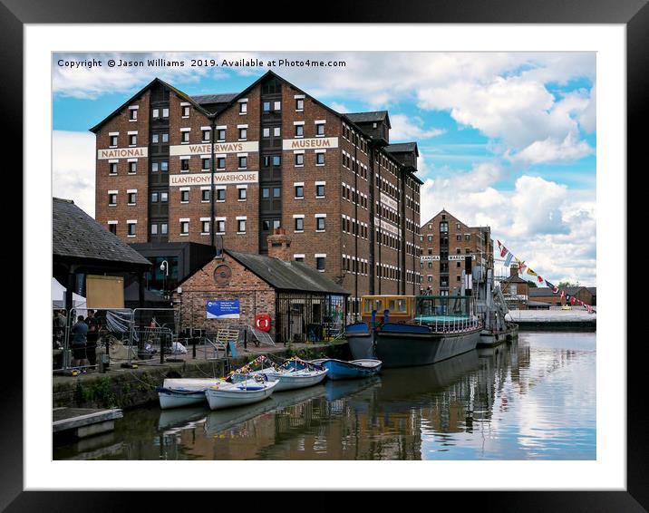 Gloucester Dock Reflections  Framed Mounted Print by Jason Williams