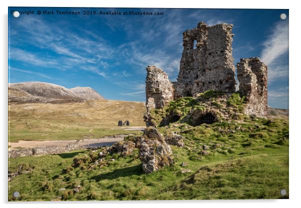 The ruins of Ardvreck Castle Acrylic by Mark Tomlinson