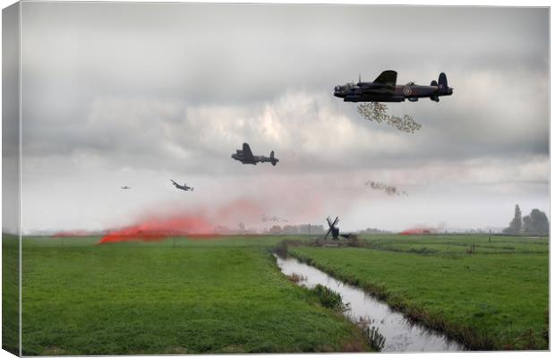 Operation Manna Lancasters Canvas Print by Gary Eason