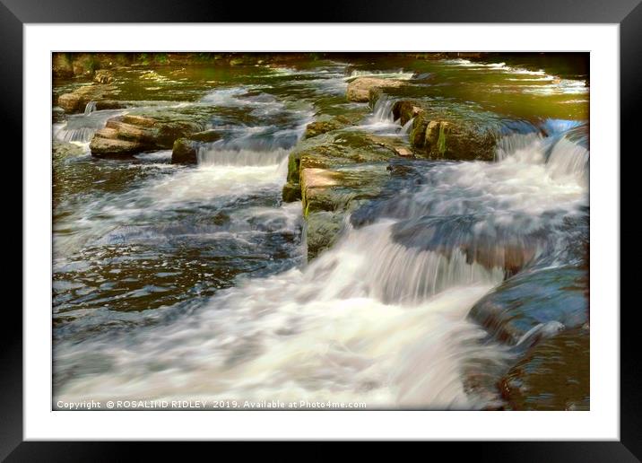 "Water over rocks 5" Framed Mounted Print by ROS RIDLEY