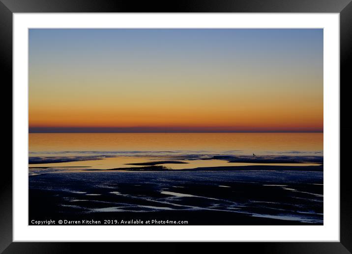 sunset Beach                 Framed Mounted Print by Darren Kitchen