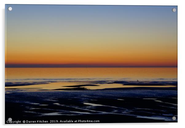 sunset Beach                 Acrylic by Darren Kitchen