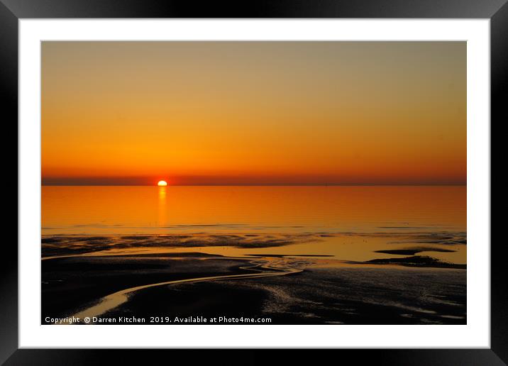 Sunset Sand                       Framed Mounted Print by Darren Kitchen