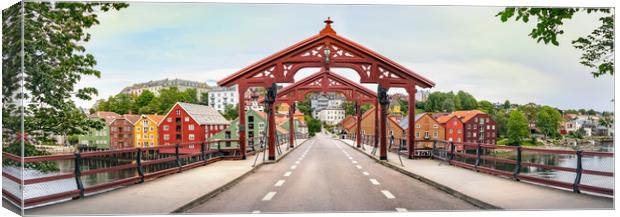  The Old Town Bridge or Gamle Bybro, Trondheim. Canvas Print by RUBEN RAMOS
