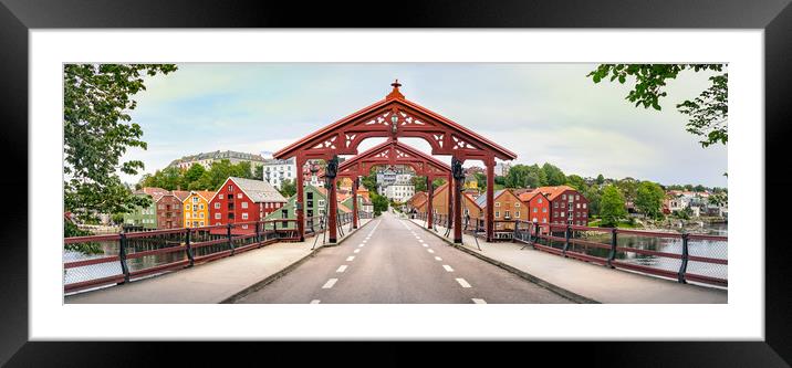  The Old Town Bridge or Gamle Bybro, Trondheim. Framed Mounted Print by RUBEN RAMOS