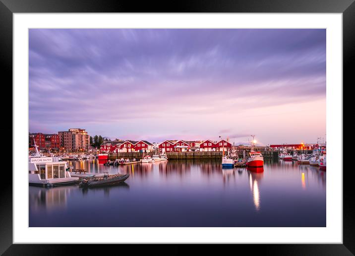 View of the Port of Bodo, Norway. Framed Mounted Print by RUBEN RAMOS