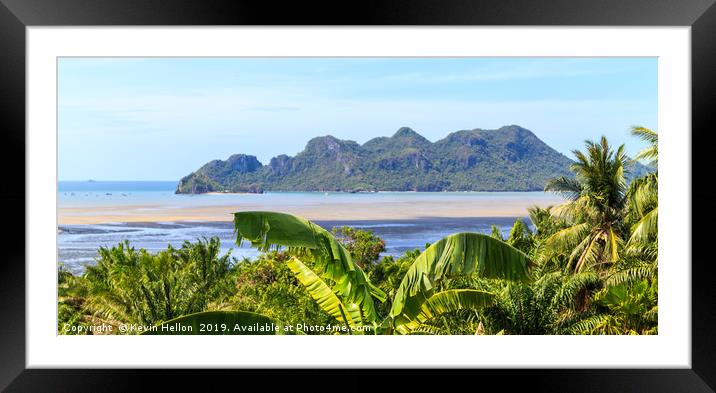 Landscape of tropical plants  Framed Mounted Print by Kevin Hellon