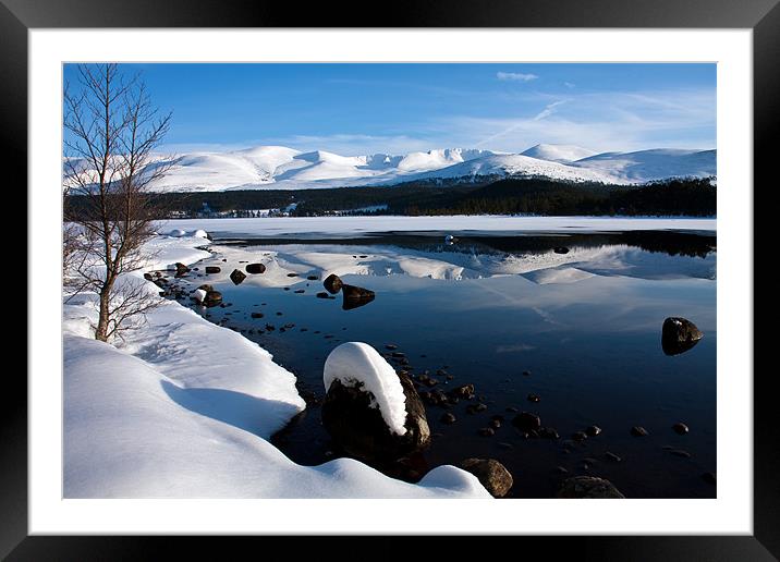 Winter Views at Aviemore Framed Mounted Print by Gail Johnson
