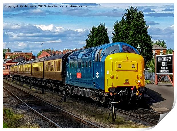 55019 Royal Highland Fusilier at Kidderminster SVR Print by phil pace
