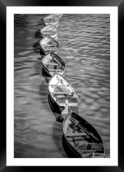 Rafted Up On The Thames Framed Mounted Print by LensLight Traveler