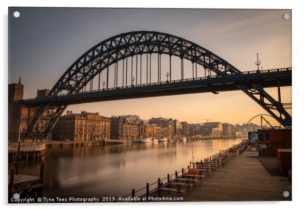 Tyne Bridge Early Morning Acrylic by Tyne Tees Photography