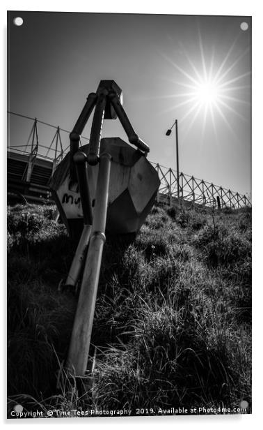 Steel Man at the Stadium of Light Acrylic by Tyne Tees Photography