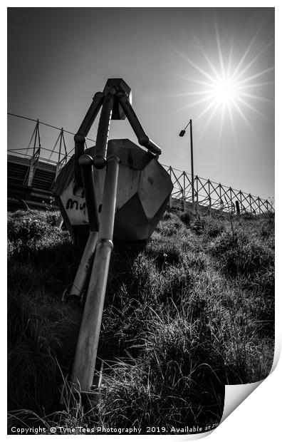 Steel Man at the Stadium of Light Print by Tyne Tees Photography