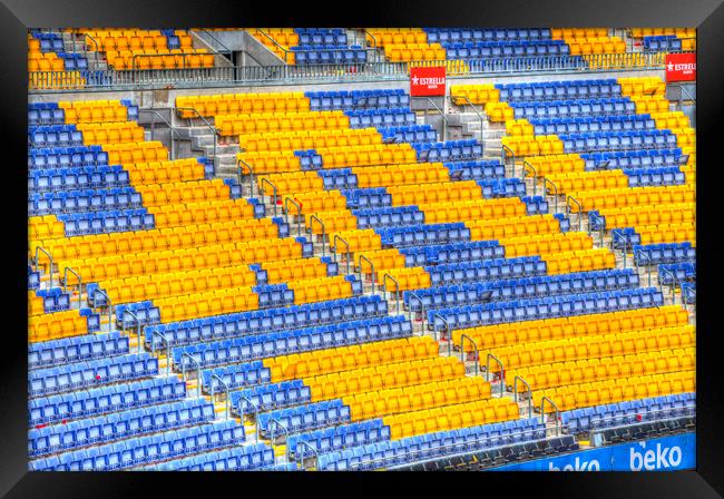 Nou Camp Stadium Seating  Framed Print by David Pyatt