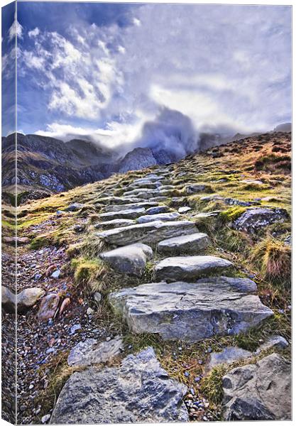 A Path Through The Mountains Canvas Print by Jim kernan