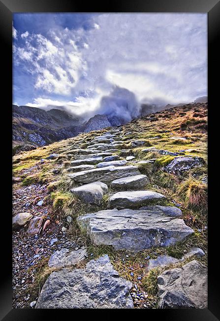 A Path Through The Mountains Framed Print by Jim kernan