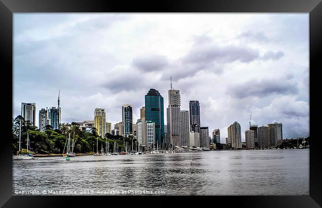 Brisbane River Framed Print by Mandy Rice