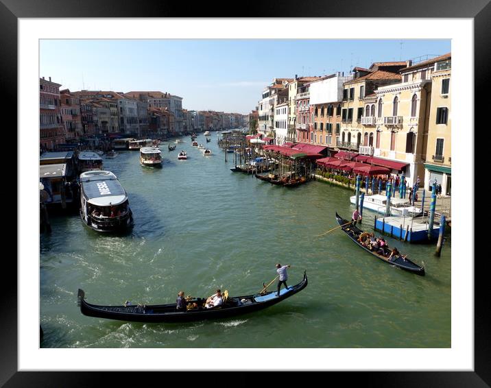 Grand Canal Venice.  Framed Mounted Print by Lilian Marshall