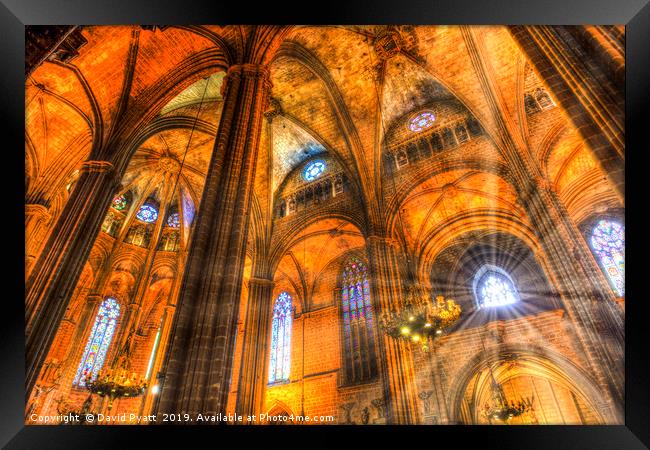 Cathedral Sun Rays Framed Print by David Pyatt