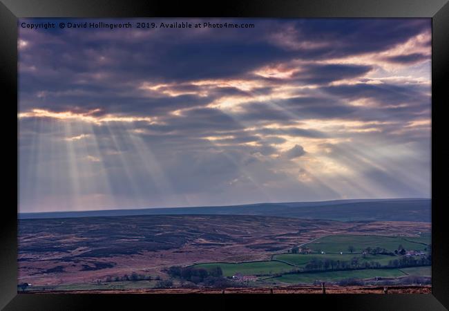 Skyscape North Yorkshire Moors Framed Print by David Hollingworth