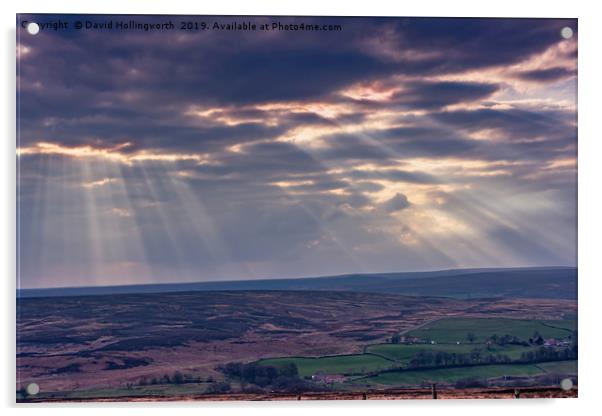 Skyscape North Yorkshire Moors Acrylic by David Hollingworth