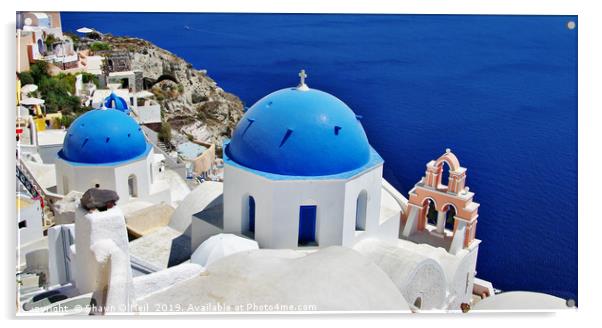 Greece Acrylic by Shawn O'Neil