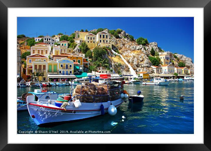 Greece Island Framed Mounted Print by Shawn O'Neil
