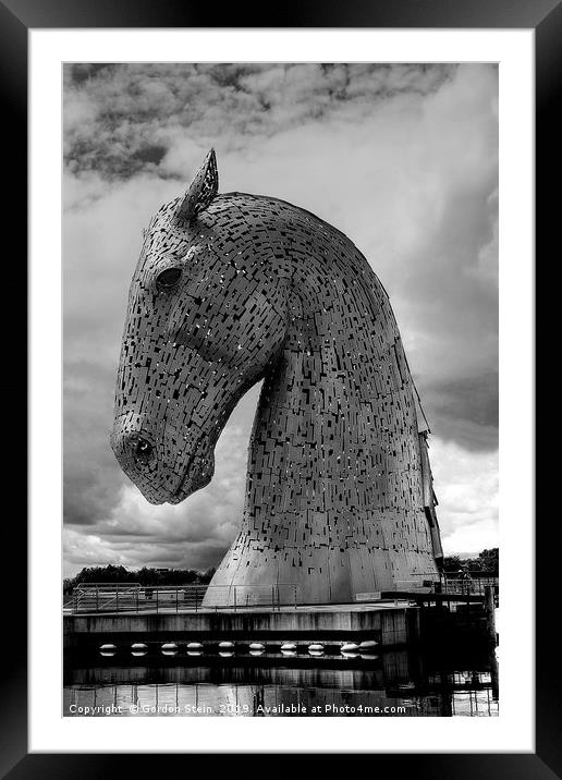 The Kelpies Number Four Framed Mounted Print by Gordon Stein
