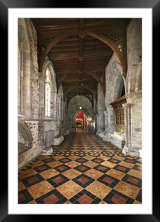 Cathedral Corridor Framed Mounted Print by Brian Beckett