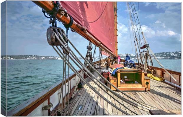 Pilgrim Heritage Sailing Trawler Canvas Print by Rosie Spooner