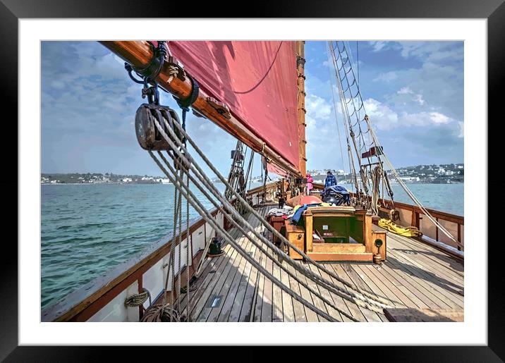 Pilgrim Heritage Sailing Trawler Framed Mounted Print by Rosie Spooner