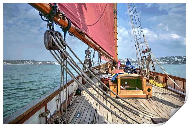 Pilgrim Heritage Sailing Trawler Print by Rosie Spooner