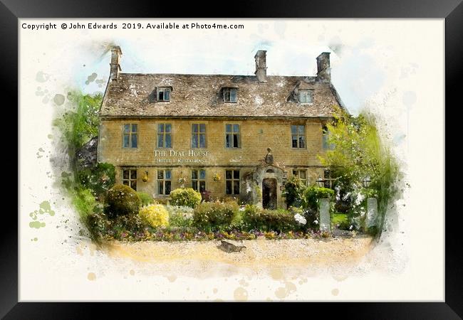 The Dial House, Bourton-on-The-Water Framed Print by John Edwards