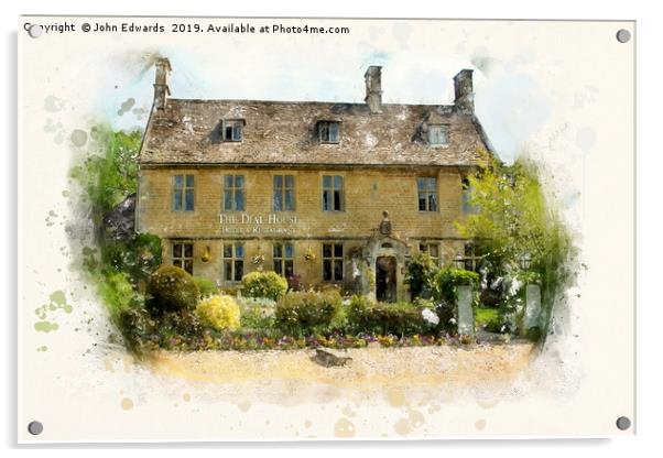 The Dial House, Bourton-on-The-Water Acrylic by John Edwards