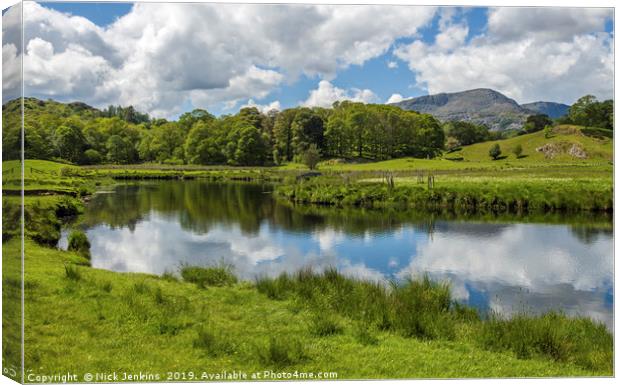 River Brathay Great Langdale Valley Lake District Canvas Print by Nick Jenkins