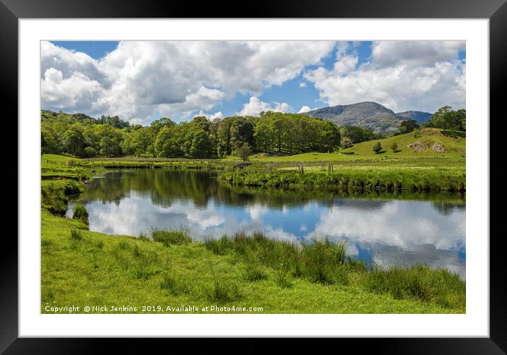 River Brathay Great Langdale Valley Lake District Framed Mounted Print by Nick Jenkins