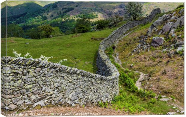 The Winding Drystone Wall Lake District Canvas Print by Nick Jenkins