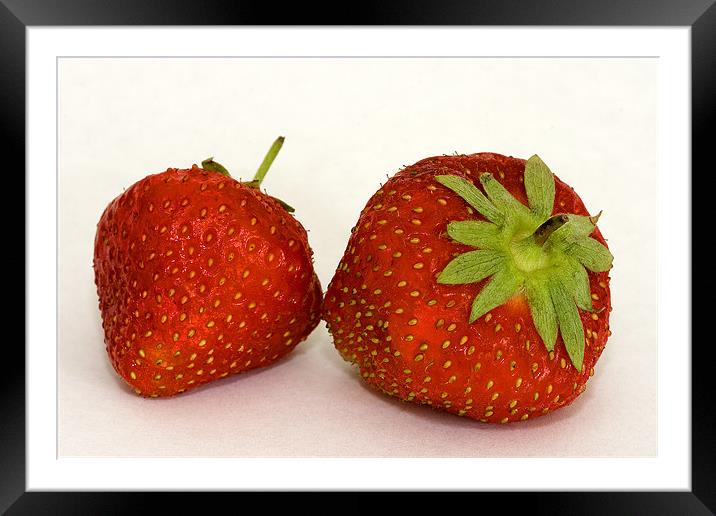 Strawberries Framed Mounted Print by Brian Beckett