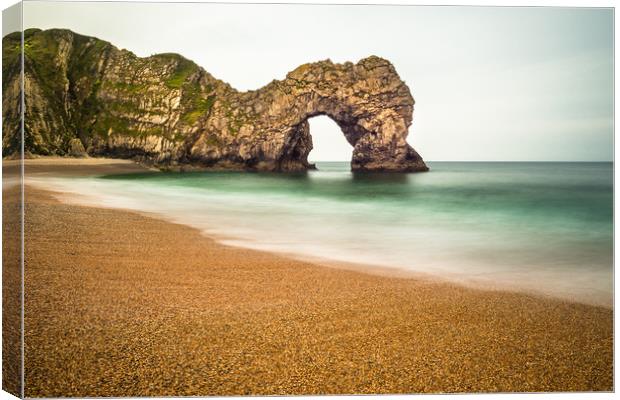  Durdle door on the Jurassic coast Canvas Print by Andrew Michael