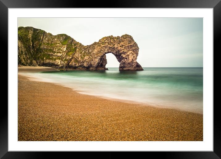  Durdle door on the Jurassic coast Framed Mounted Print by Andrew Michael