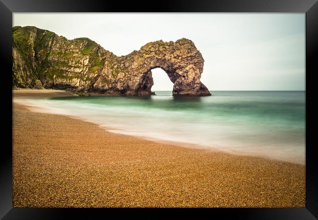  Durdle door on the Jurassic coast Framed Print by Andrew Michael