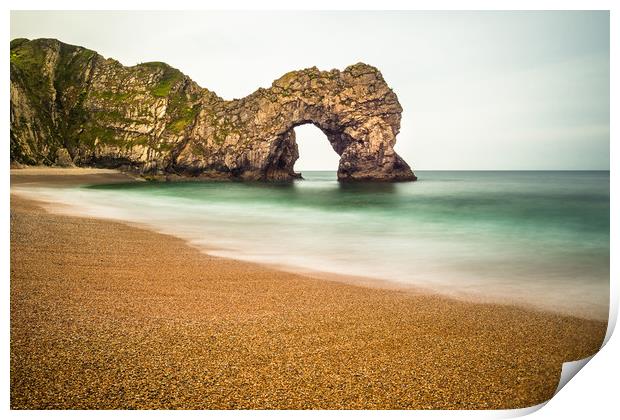  Durdle door on the Jurassic coast Print by Andrew Michael