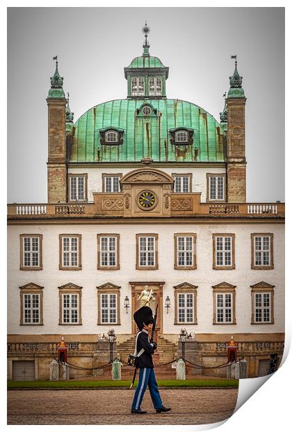 Fredensborg Palace Facade and Guard Print by Antony McAulay