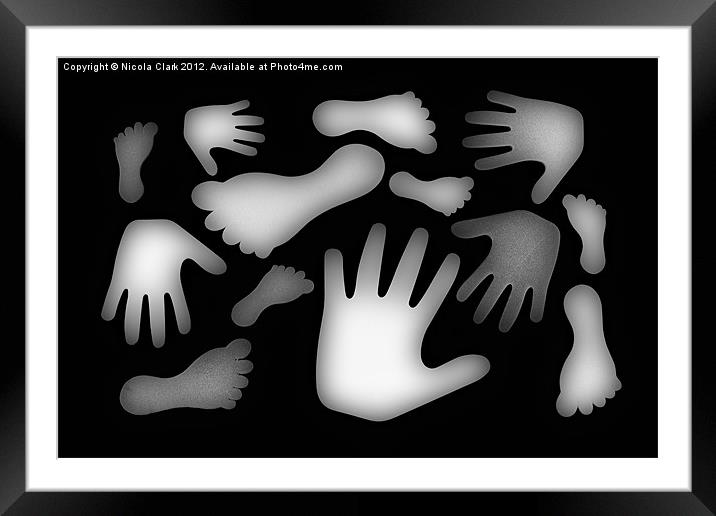 Hands and Feet Framed Mounted Print by Nicola Clark