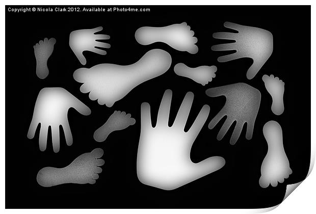 Hands and Feet Print by Nicola Clark