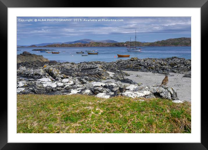 Bird's Eye View of Iona.. Framed Mounted Print by ALBA PHOTOGRAPHY