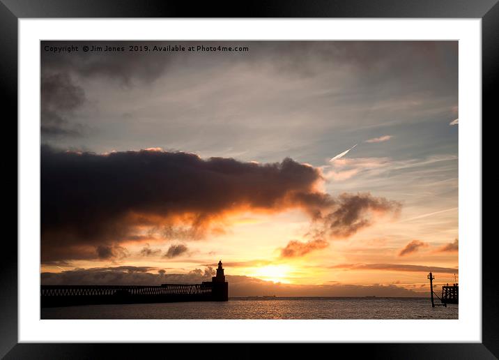 Northumbrian winter sunrise Framed Mounted Print by Jim Jones