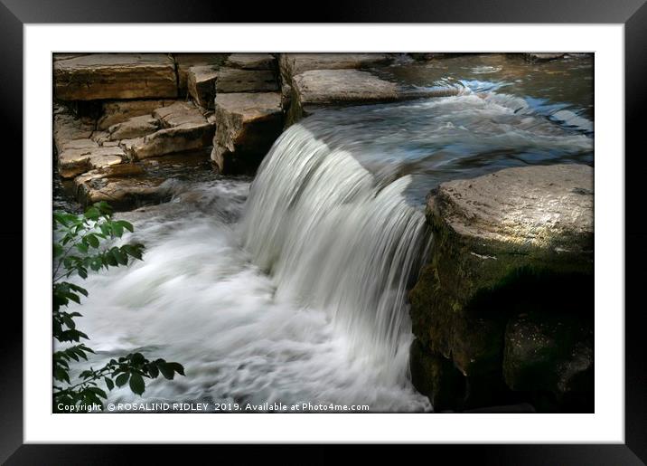 "Evening light on the waterfall" Framed Mounted Print by ROS RIDLEY